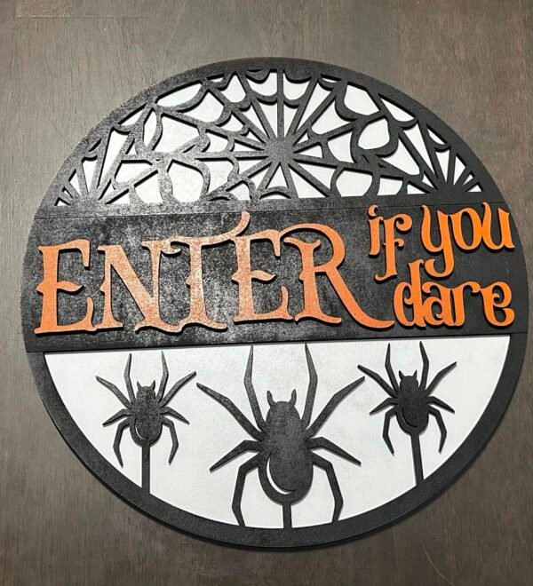 Enter if you dare Halloween door hanger - Image 2