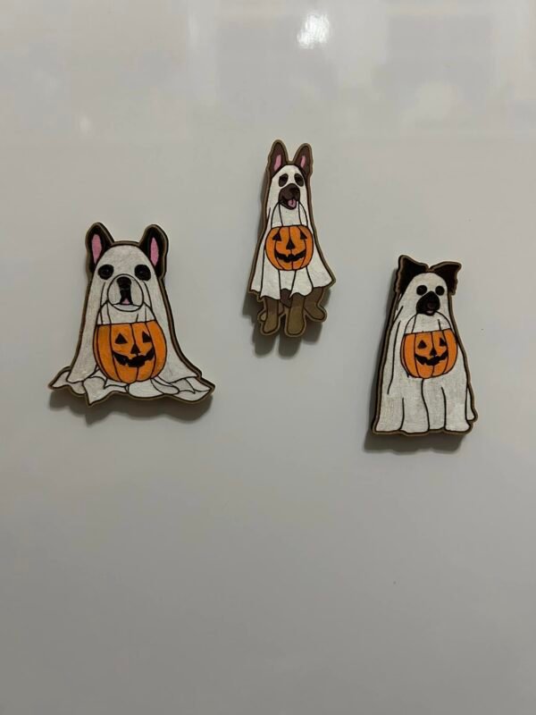 Cute ghost sheet dog magnets