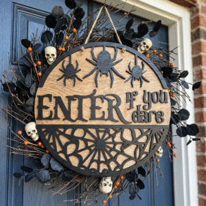 Enter if you dare Halloween door hanger