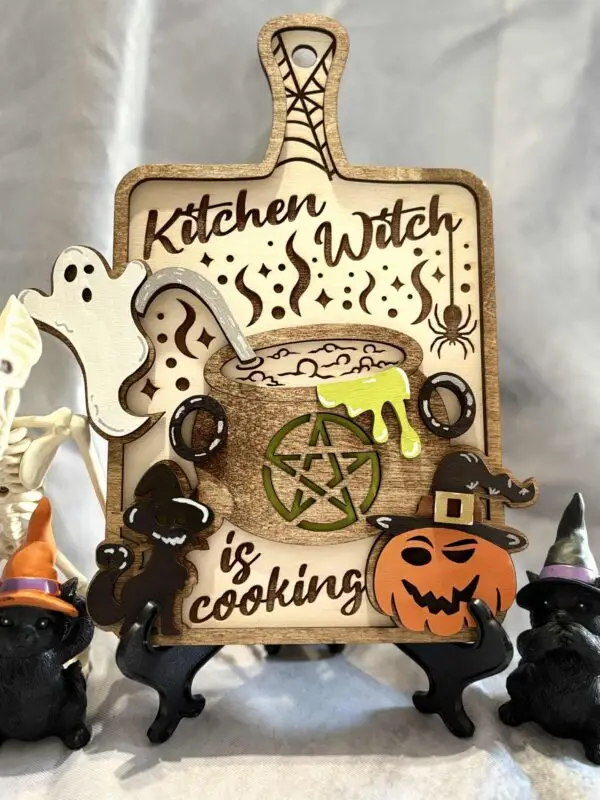 Kitchen witch cutting board