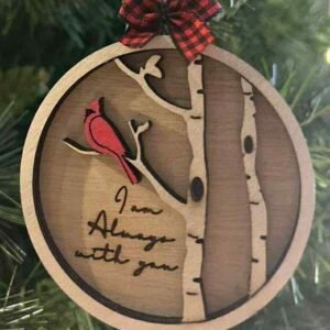 I am always with you cardinal ornament