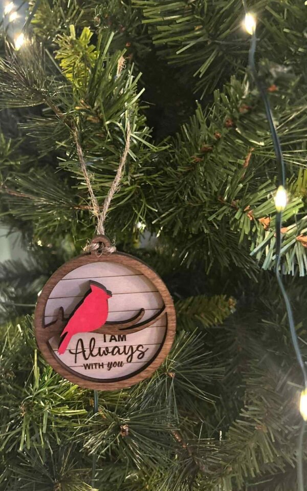 I am always with you cardinal ornament - Image 2