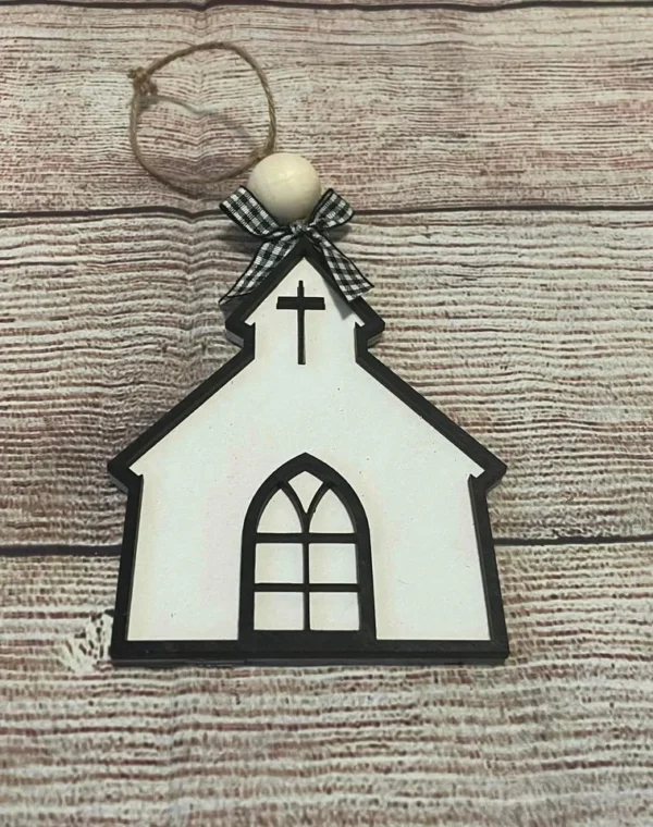 Wooden Church Ornaments: Nativity Scene, Hymn Decor - Image 2
