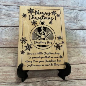 Christmas card with pop-out ornament