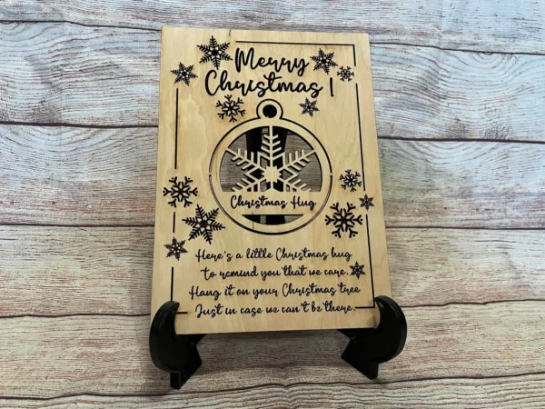 Christmas card with pop-out ornament