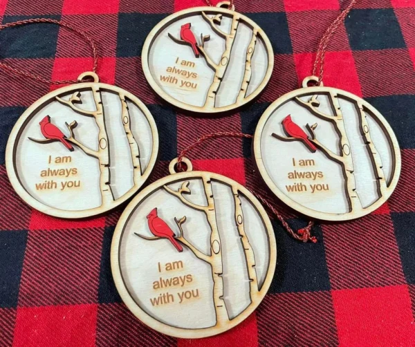 I am always with you cardinal ornament - Image 3