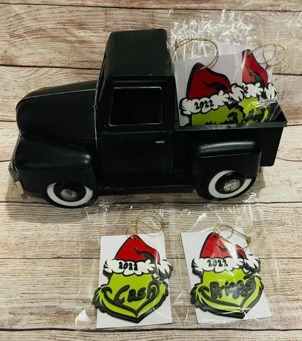 Personalized Grinch Christmas ornament - Image 2