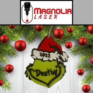 Personalized Grinch Christmas ornament