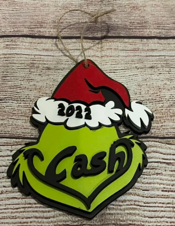 Personalized Grinch Christmas ornament - Image 4