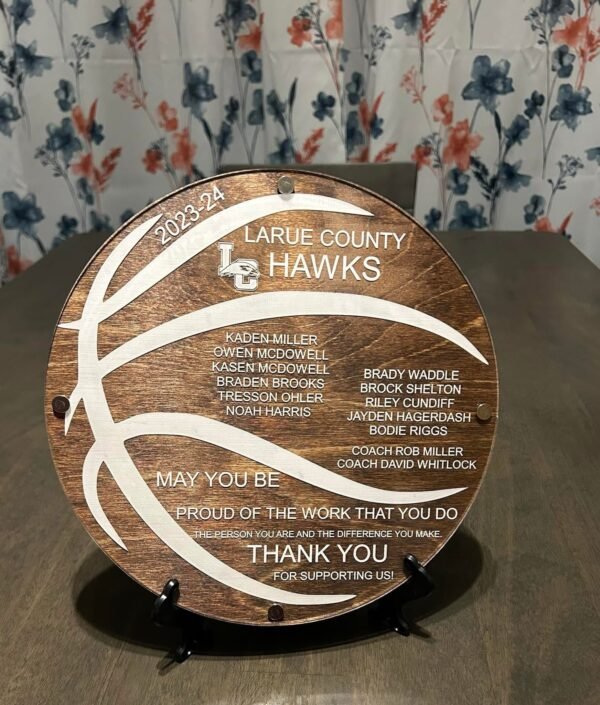 Coaches plaque