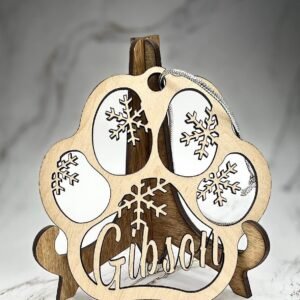 Paw print ornament