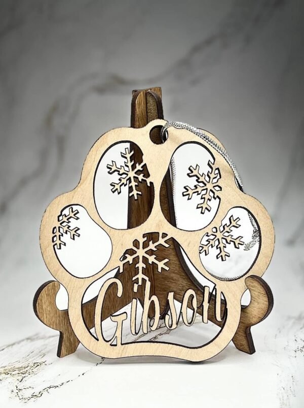 Paw print ornament