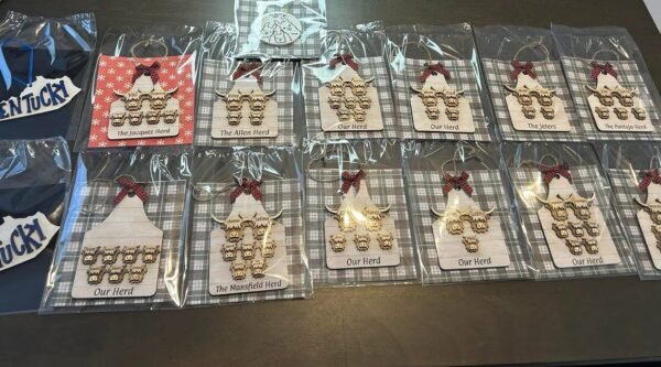 Personalized Highland Cow family ornament - Image 3