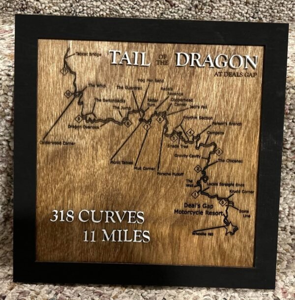 Laser engraved maps - Rivers, Lakes, Trails - Image 4