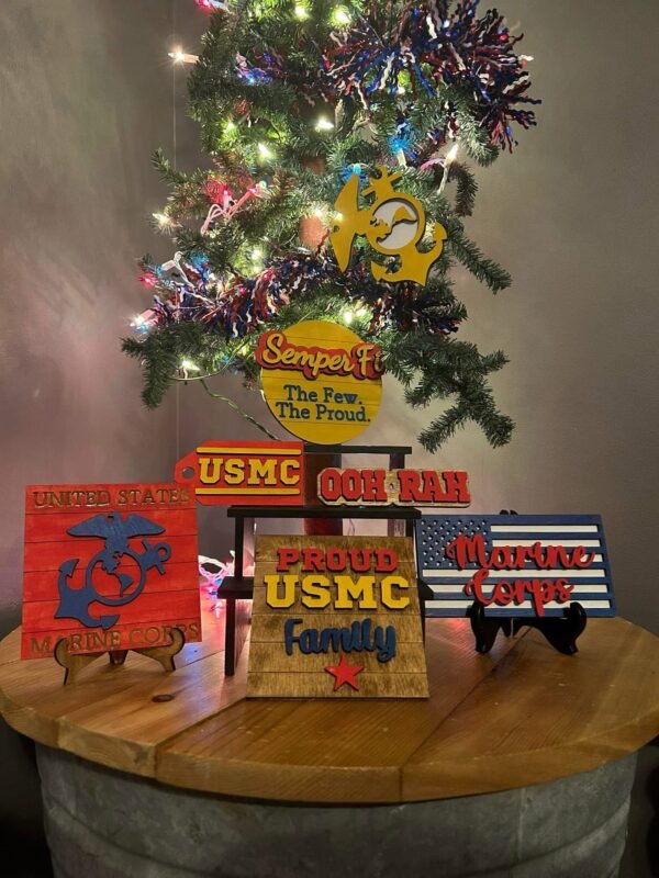 Marines tier tray decor