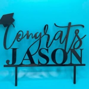 Acrylic cake topper