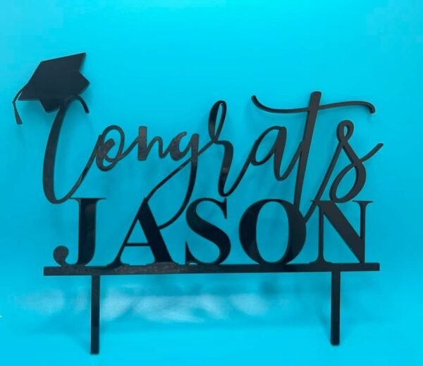 Acrylic cake topper