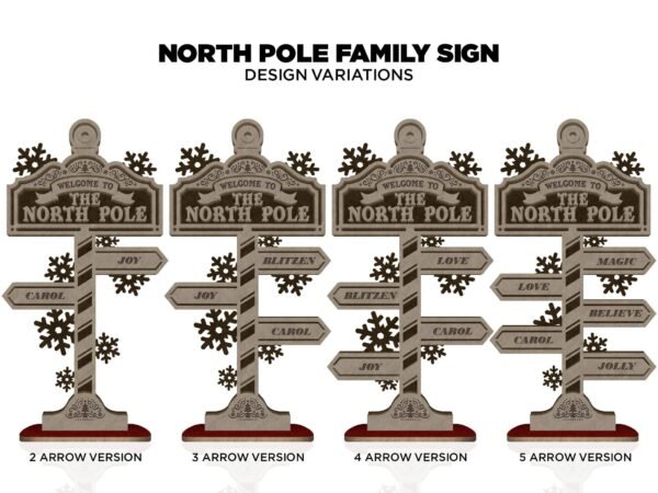North Pole family sign - Image 5