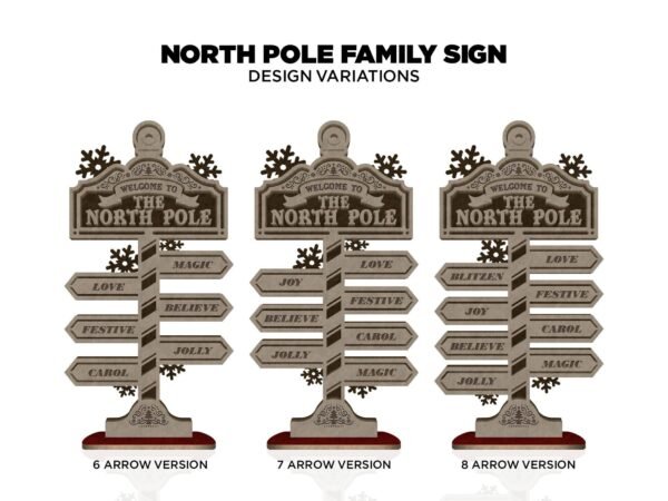 North Pole family sign - Image 6