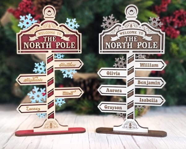 North Pole family sign - Image 7