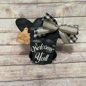 Welcome Y’all cow door hanger