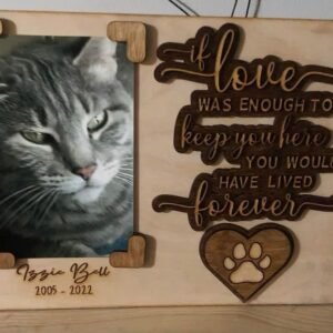 Pet memorial photo holder