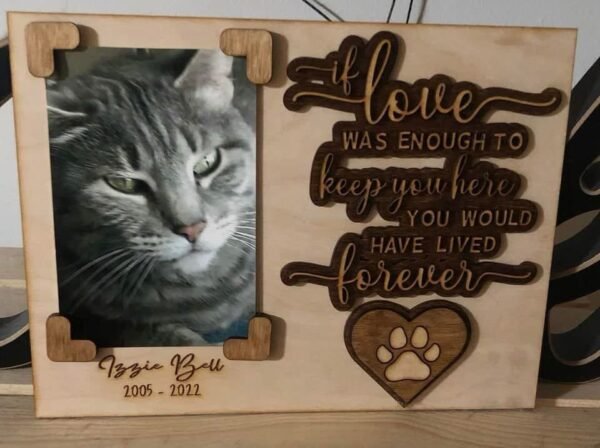Pet memorial photo holder